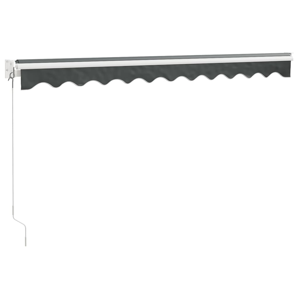 Retractable awning anthracite 3x2.5 m fabric and aluminum