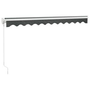Retractable awning anthracite 3x2.5 m fabric and aluminum