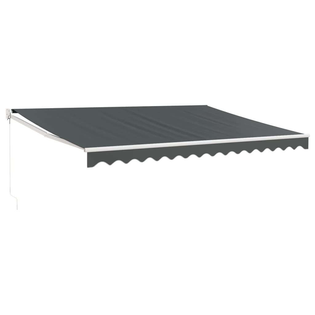 Retractable awning anthracite 4.5x3 m fabric and aluminum