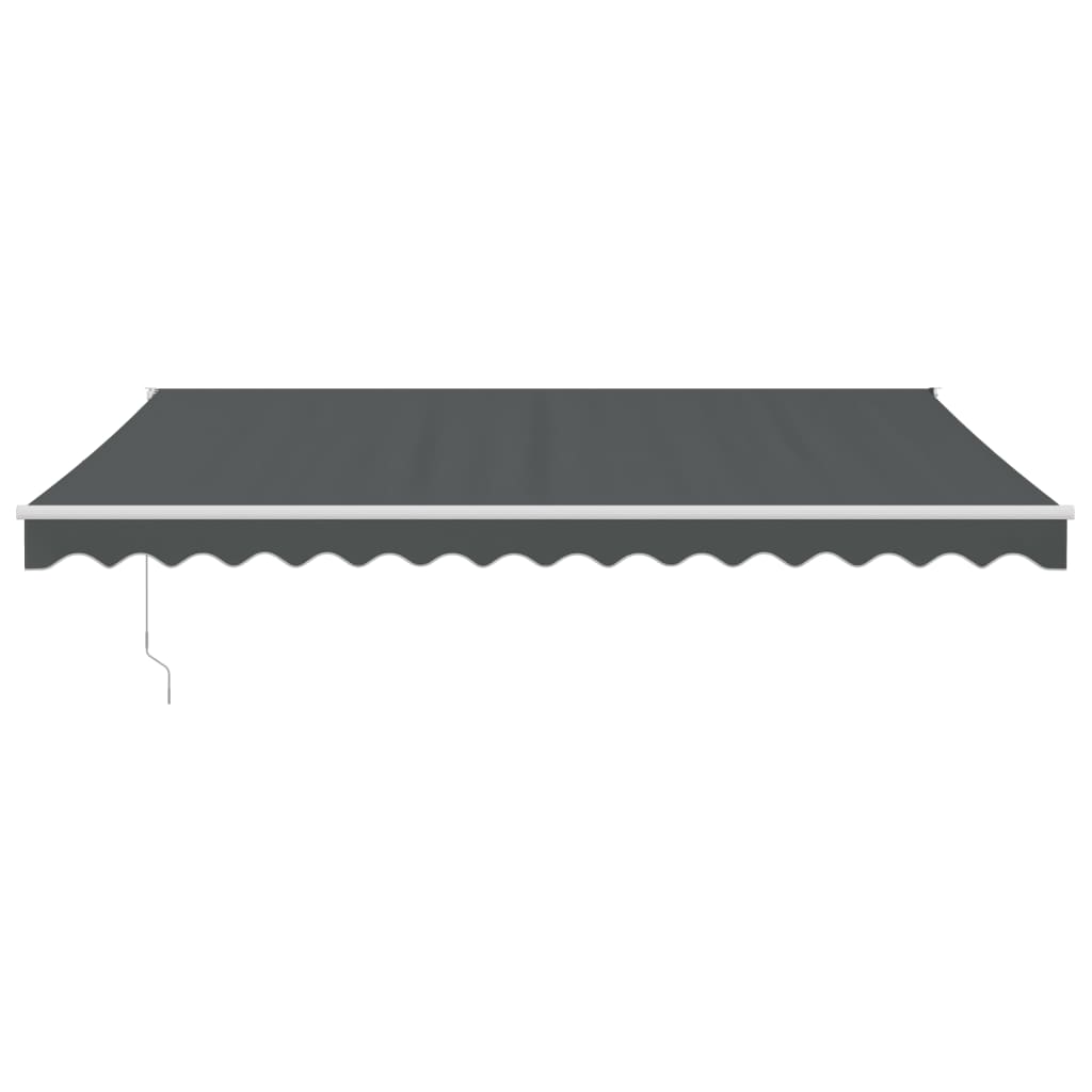 Retractable awning anthracite 4.5x3 m fabric and aluminum