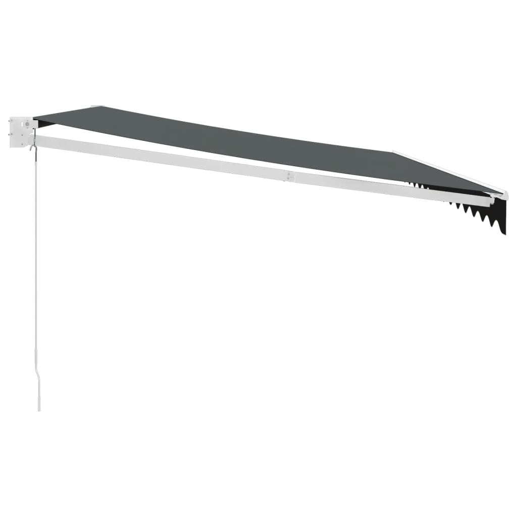 Retractable awning anthracite 4.5x3 m fabric and aluminum