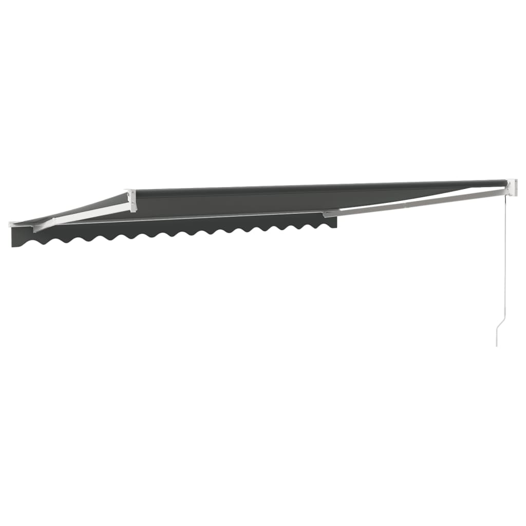Retractable awning anthracite 4.5x3 m fabric and aluminum