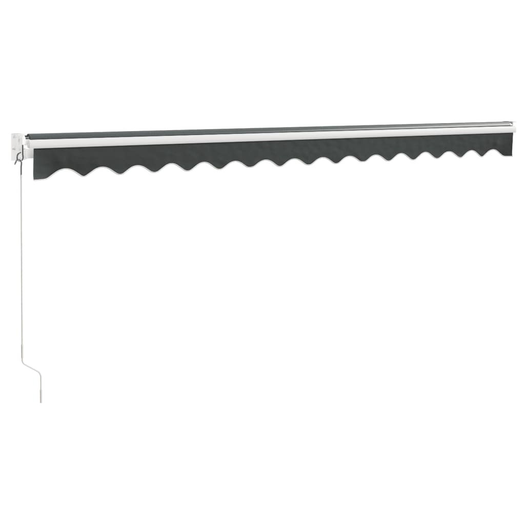 Retractable awning anthracite 4.5x3 m fabric and aluminum