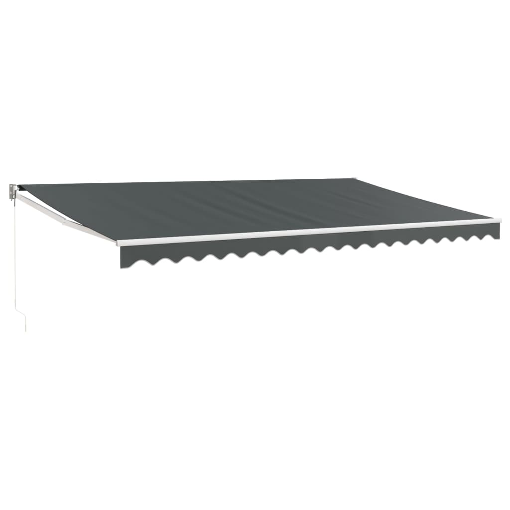 Retractable awning anthracite 5x3 m fabric and aluminum