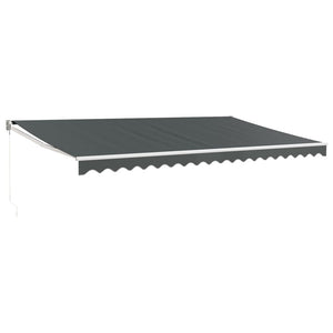Retractable awning anthracite 5x3 m fabric and aluminum