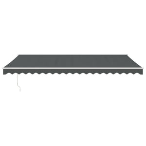 Retractable awning anthracite 5x3 m fabric and aluminum