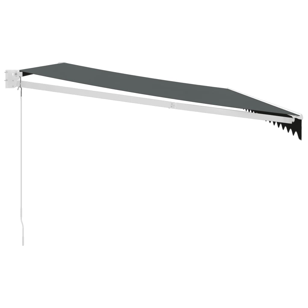 Retractable awning anthracite 5x3 m fabric and aluminum