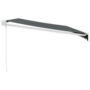 Retractable awning anthracite 5x3 m fabric and aluminum
