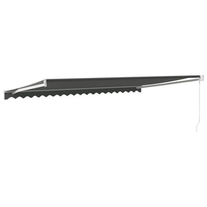 Retractable awning anthracite 5x3 m fabric and aluminum