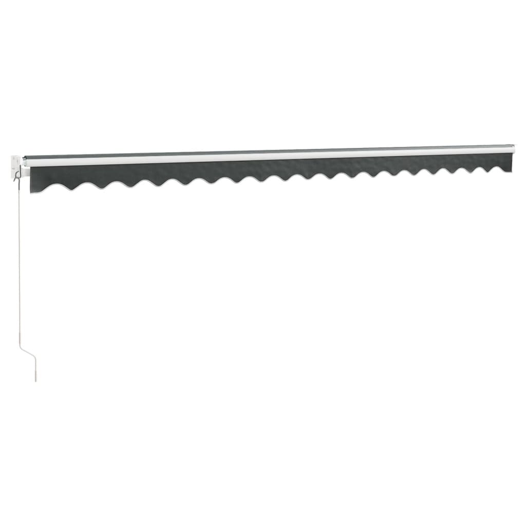Retractable awning anthracite 5x3 m fabric and aluminum