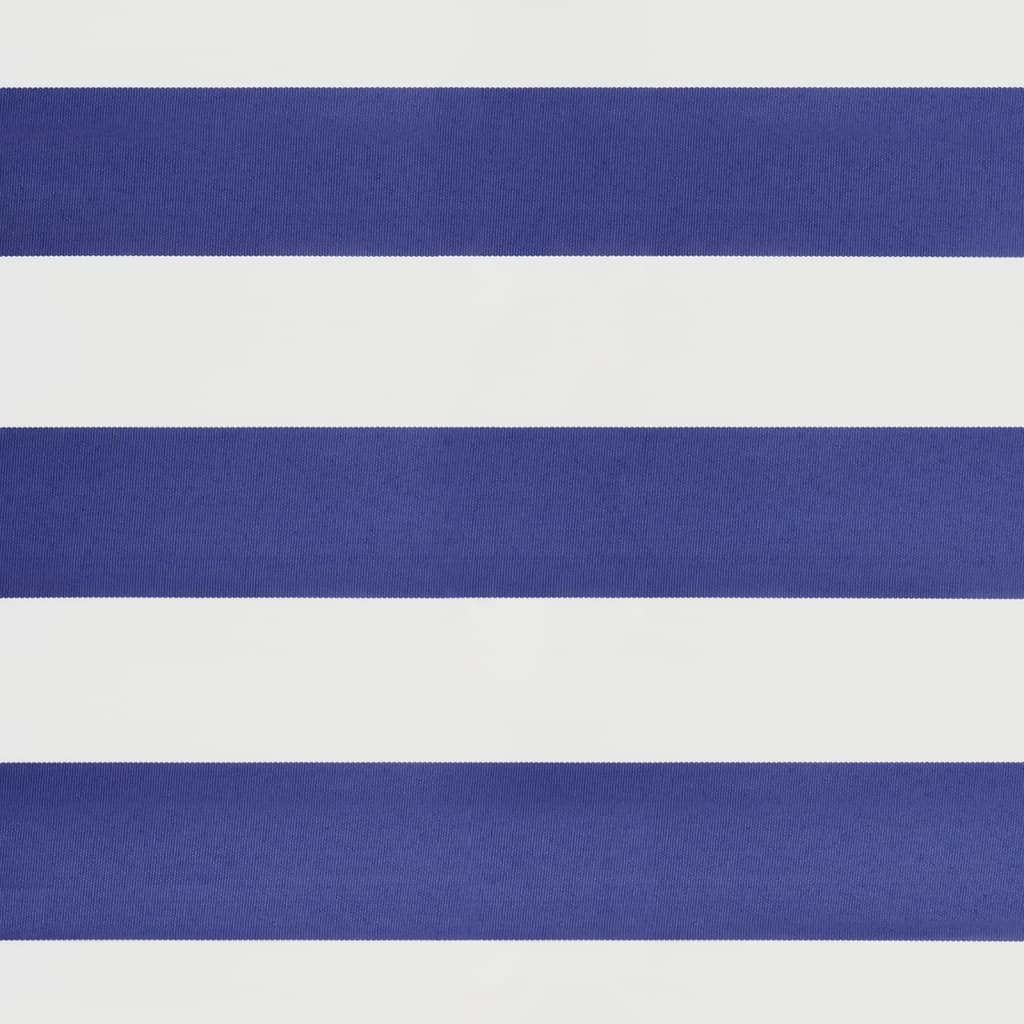 Retractable awning blue and white 3.5x2.5 m fabric and aluminum