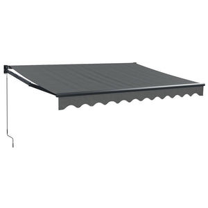 Retractable awning anthracite 3.5x2.5 m fabric and aluminum