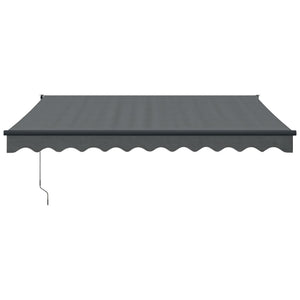 Retractable awning anthracite 3.5x2.5 m fabric and aluminum