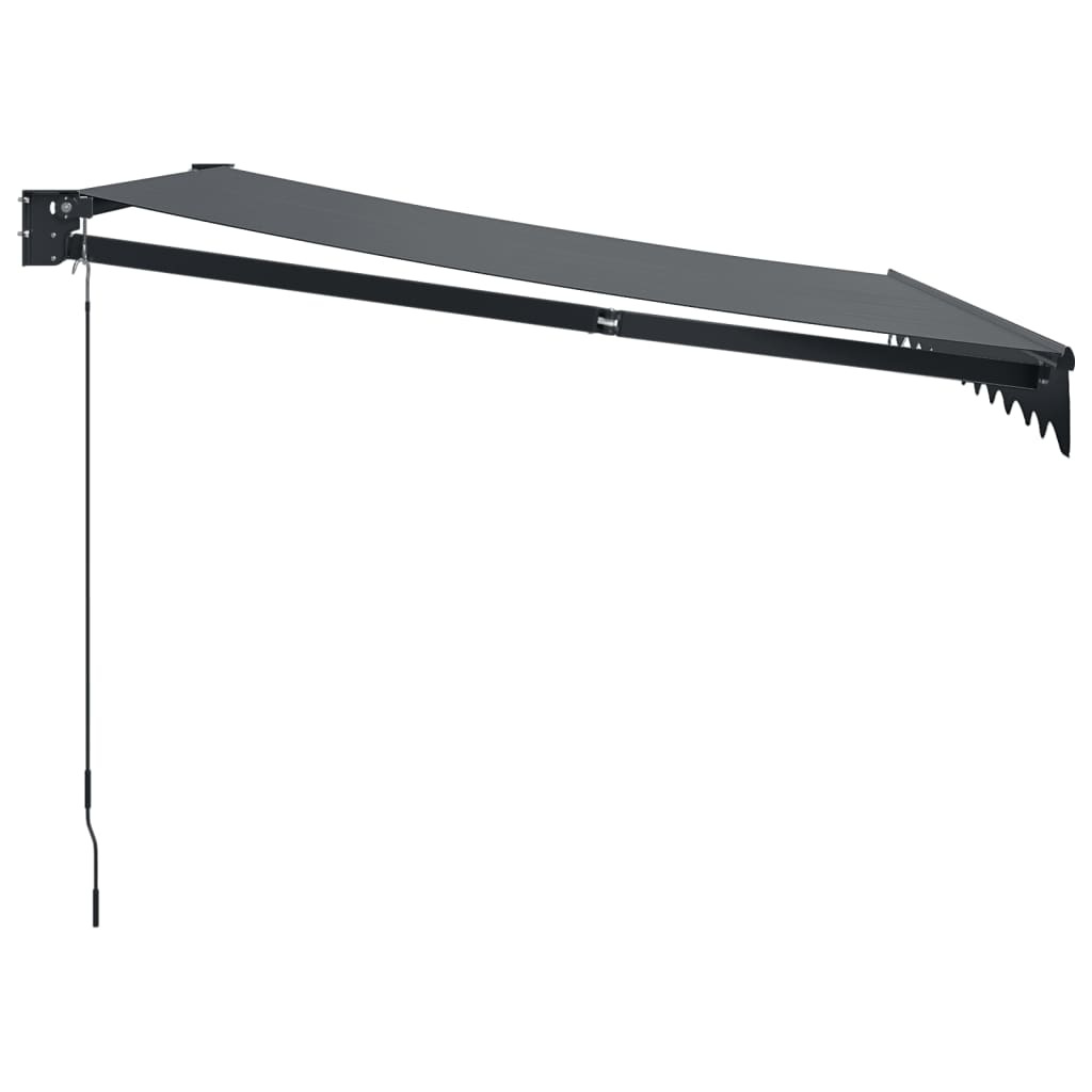 Retractable awning anthracite 3.5x2.5 m fabric and aluminum