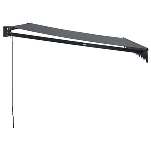 Retractable awning anthracite 3.5x2.5 m fabric and aluminum