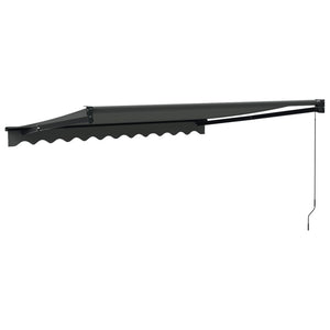Retractable awning anthracite 3.5x2.5 m fabric and aluminum