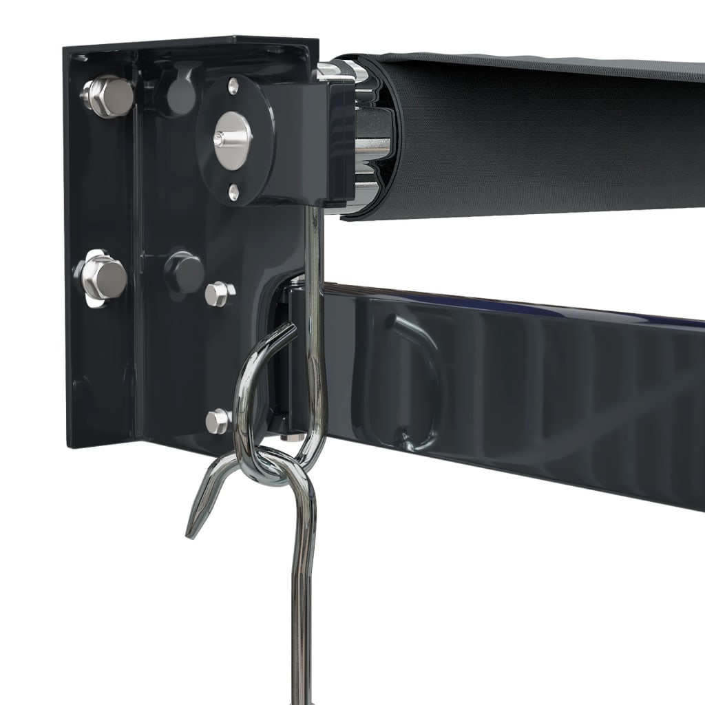Retractable awning anthracite 3.5x2.5 m fabric and aluminum