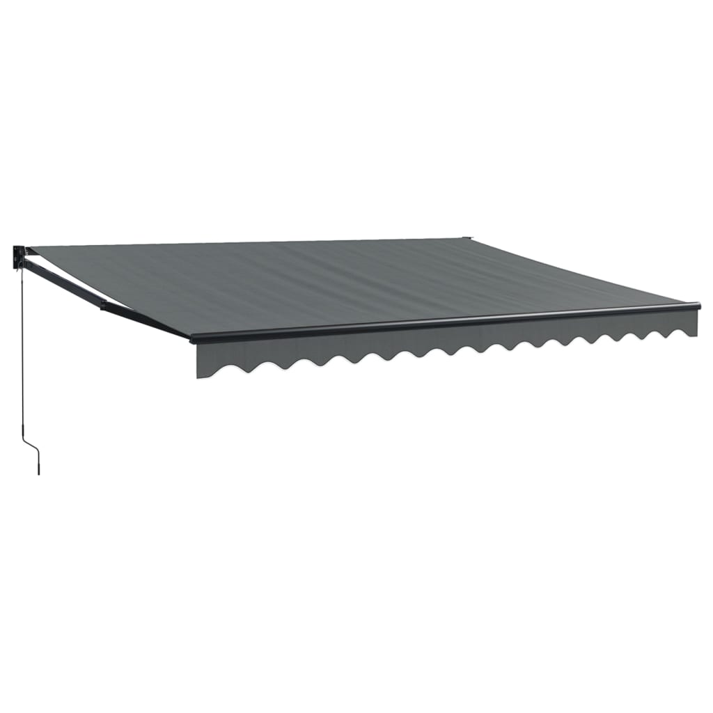 Retractable awning anthracite 4.5x3 m fabric and aluminum