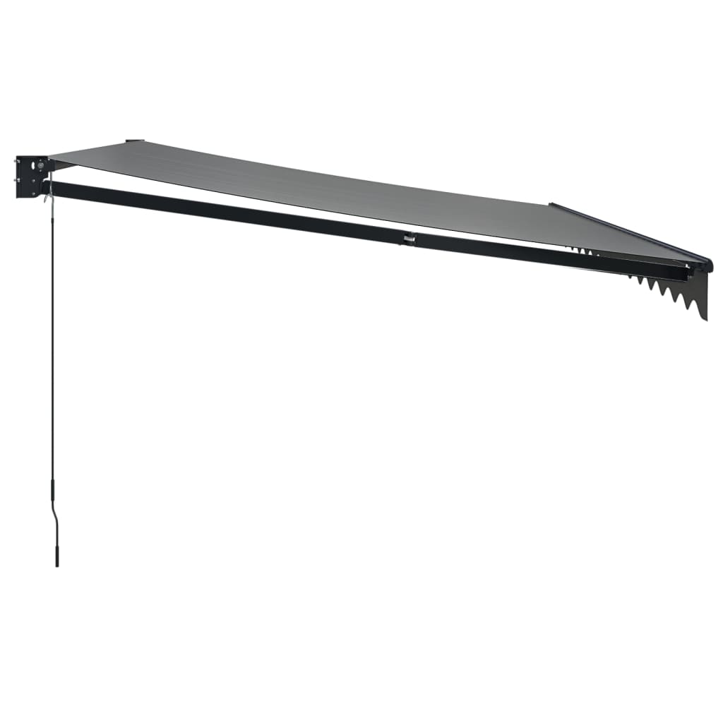 Retractable awning anthracite 4.5x3 m fabric and aluminum