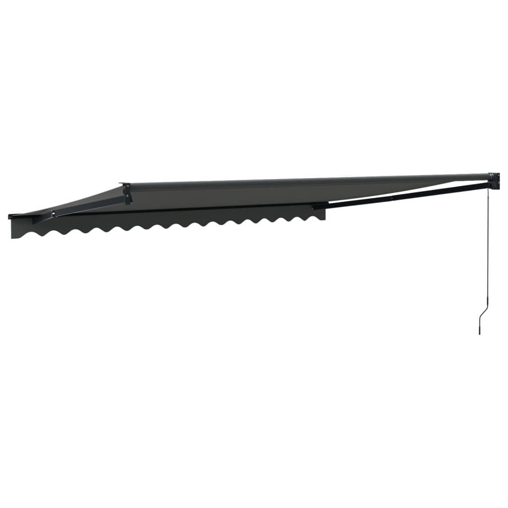 Retractable awning anthracite 4.5x3 m fabric and aluminum