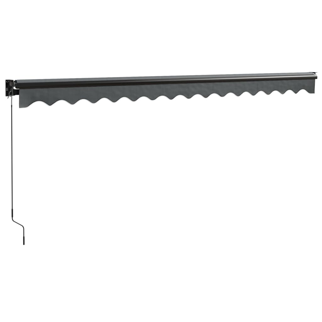 Retractable awning anthracite 4.5x3 m fabric and aluminum