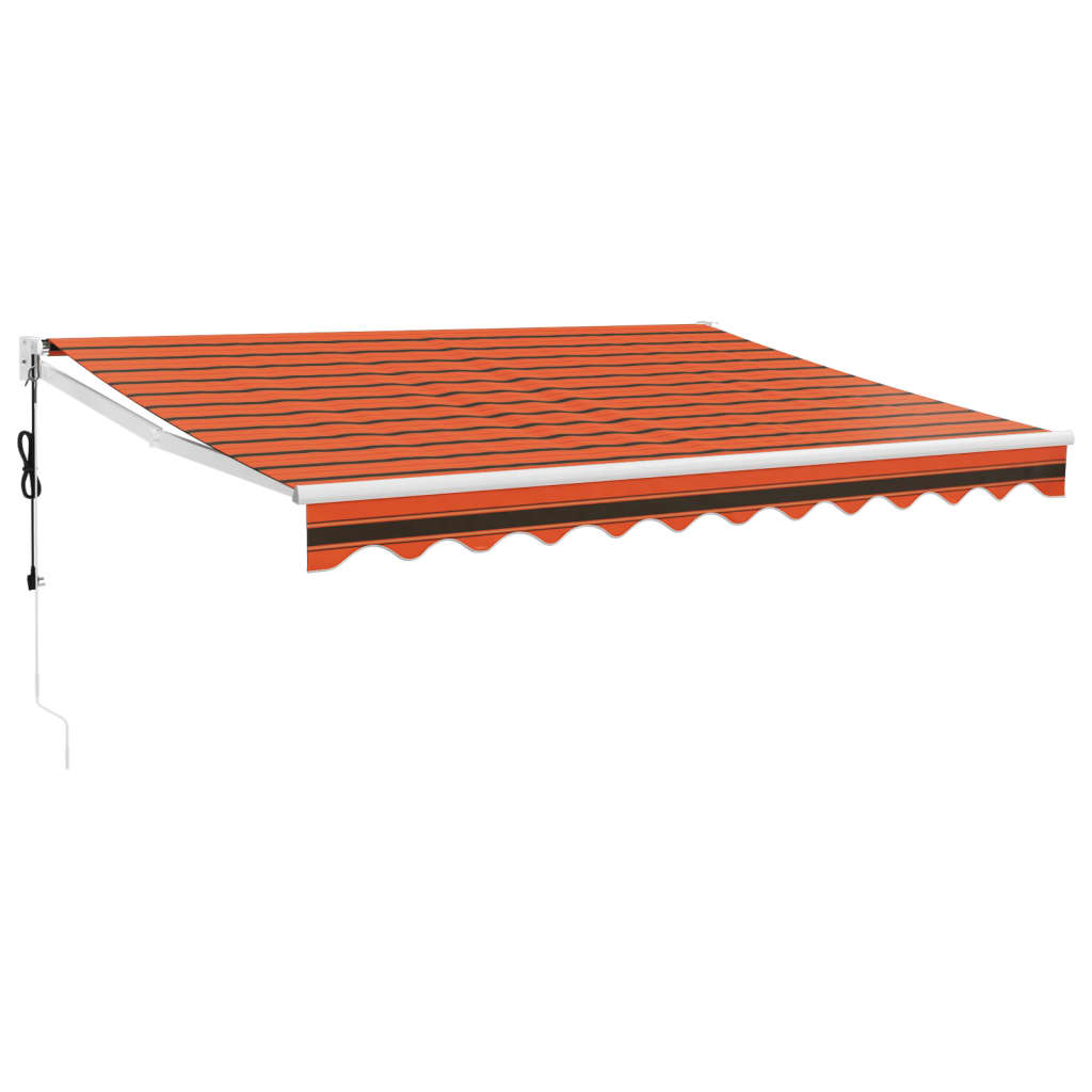 Automatic retractable awning orange and brown 3.5x2.5 m