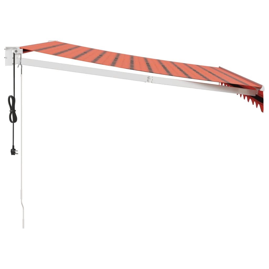 Automatic retractable awning orange and brown 3.5x2.5 m