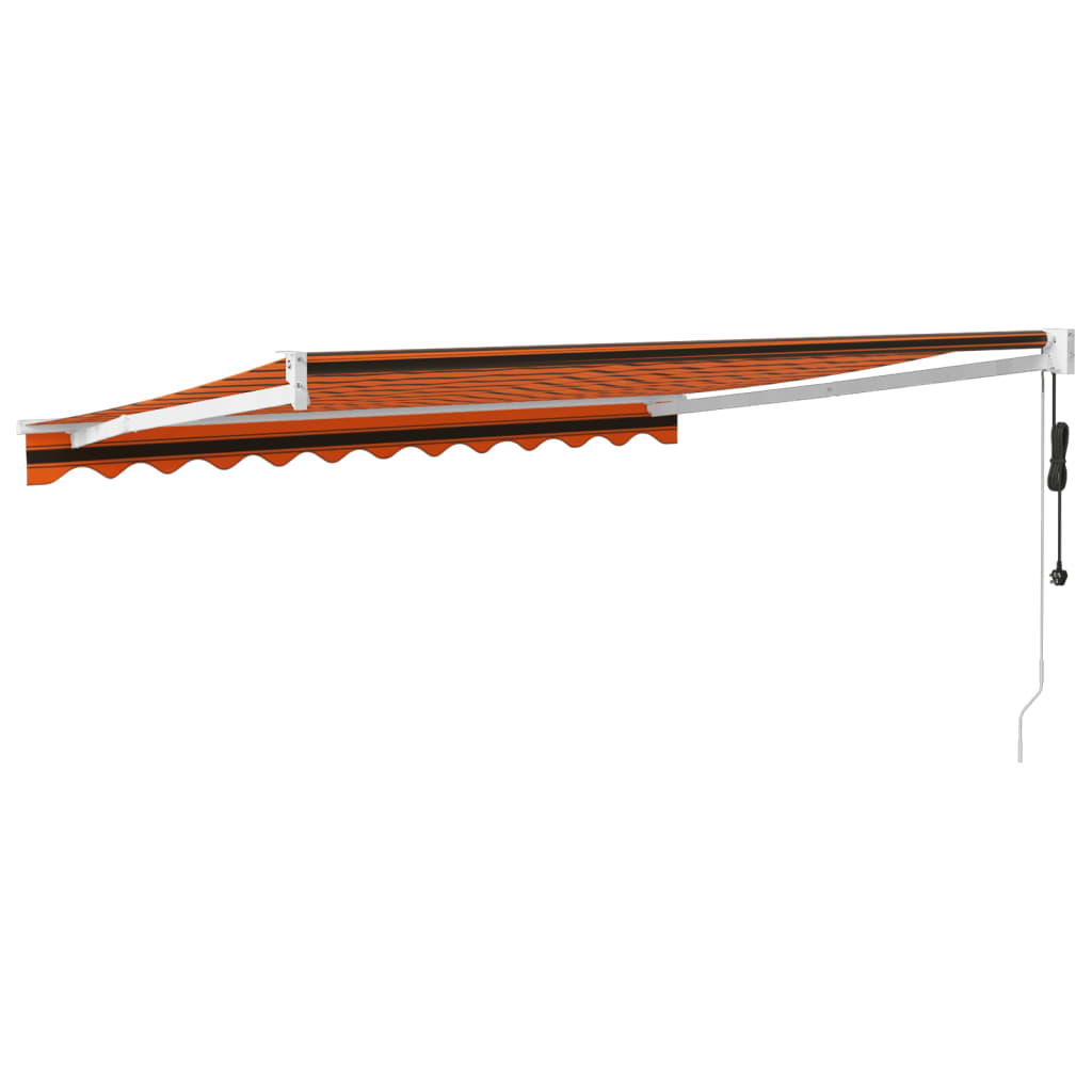 Automatic retractable awning orange and brown 3.5x2.5 m