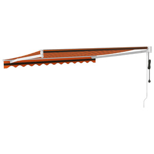 Automatic retractable awning orange and brown 3.5x2.5 m