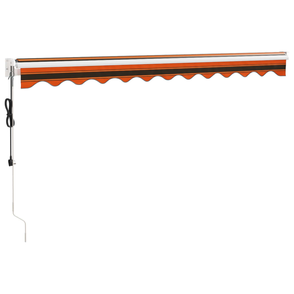 Automatic retractable awning orange and brown 3.5x2.5 m