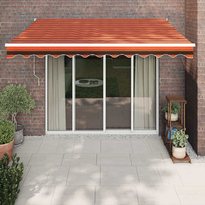Automatic retractable awning orange and brown 3.5x2.5 m
