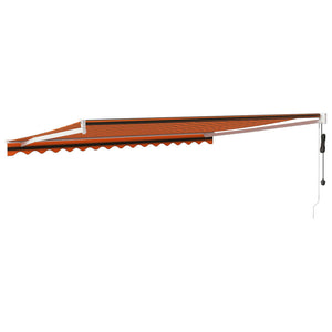 Automatic retractable awning orange and brown 4x3 m
