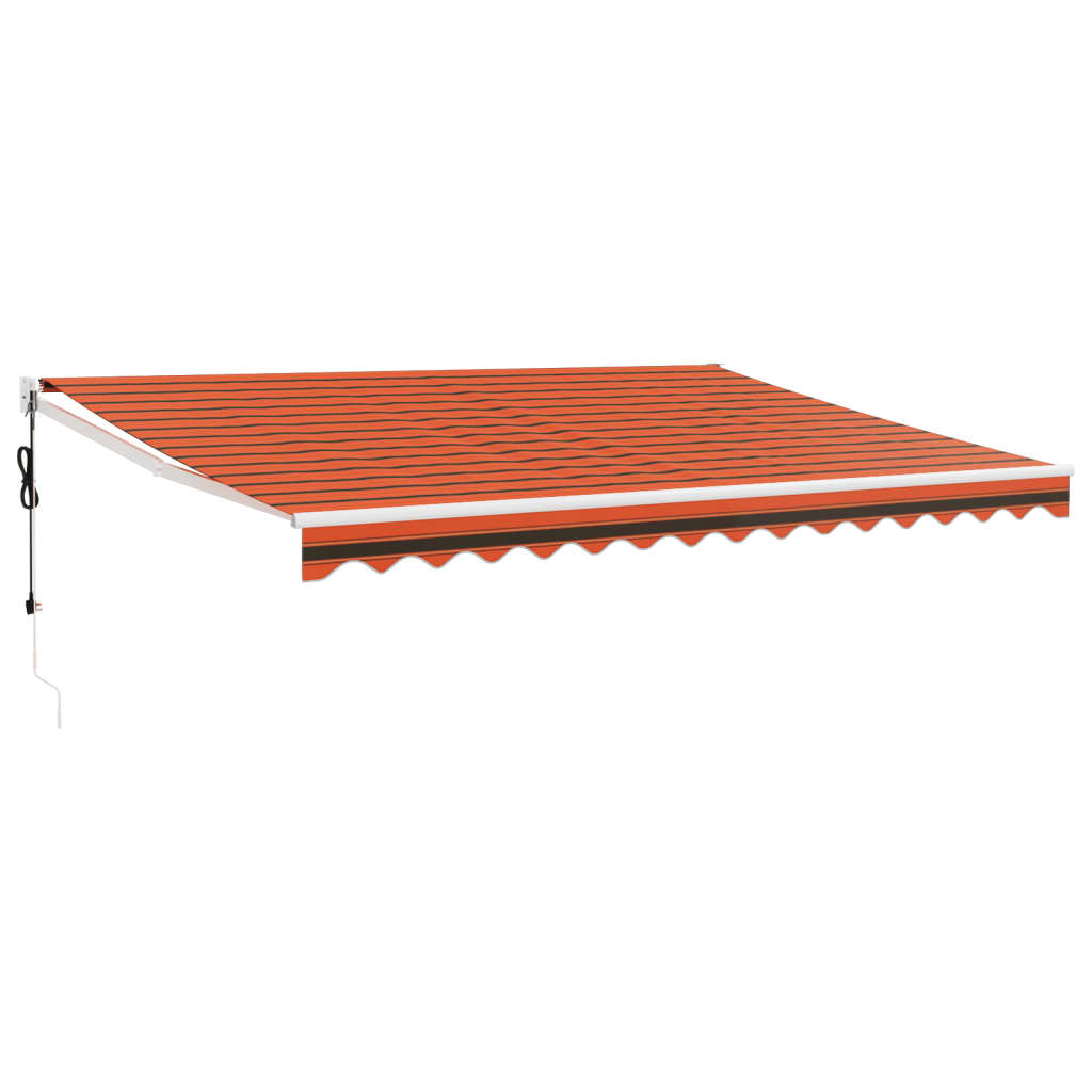 Automatic retractable awning orange and brown 4.5x3 m