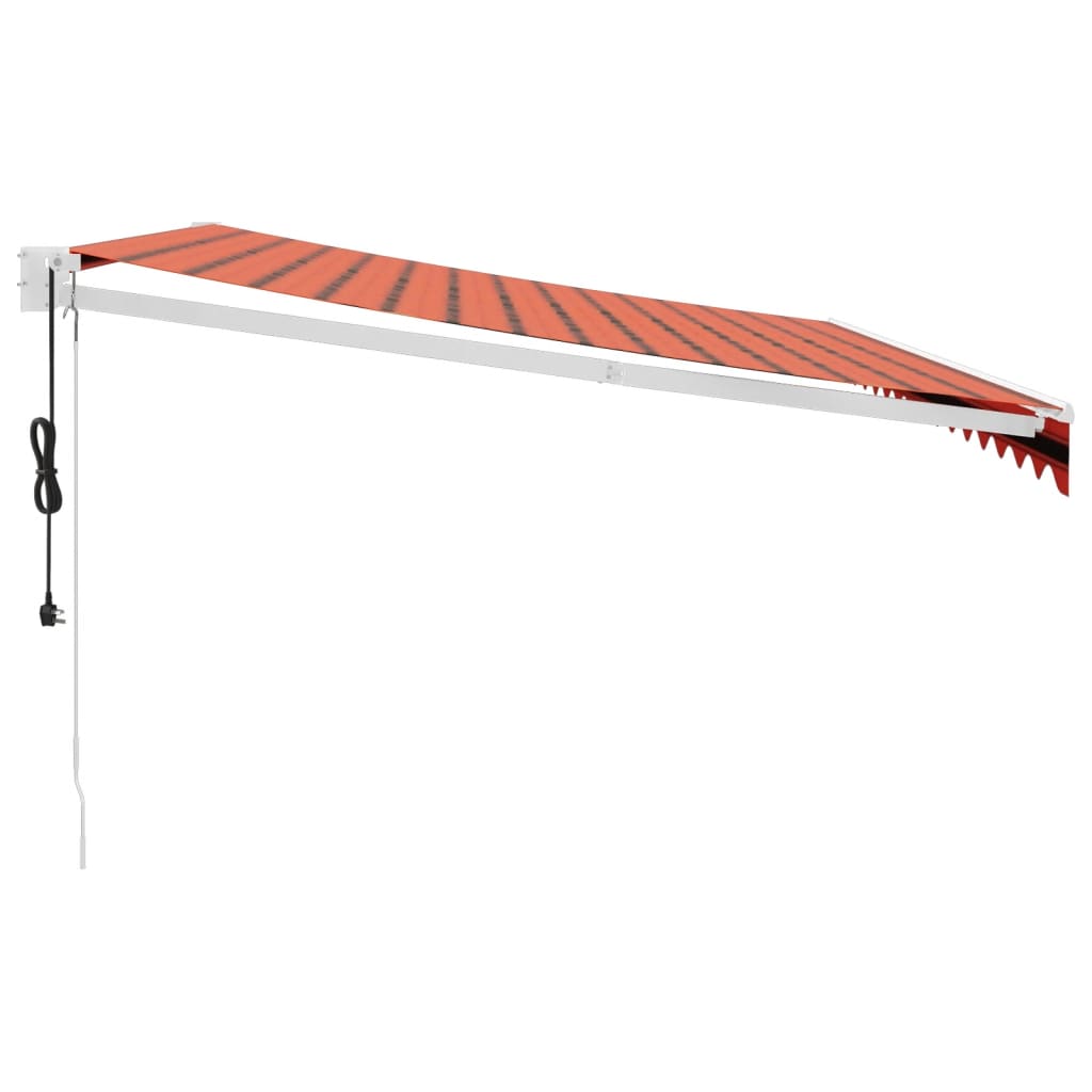 Automatic retractable awning orange and brown 4.5x3 m