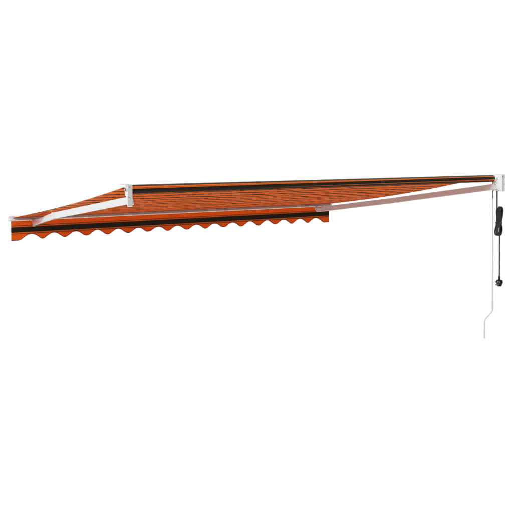 Automatic retractable awning orange and brown 4.5x3 m