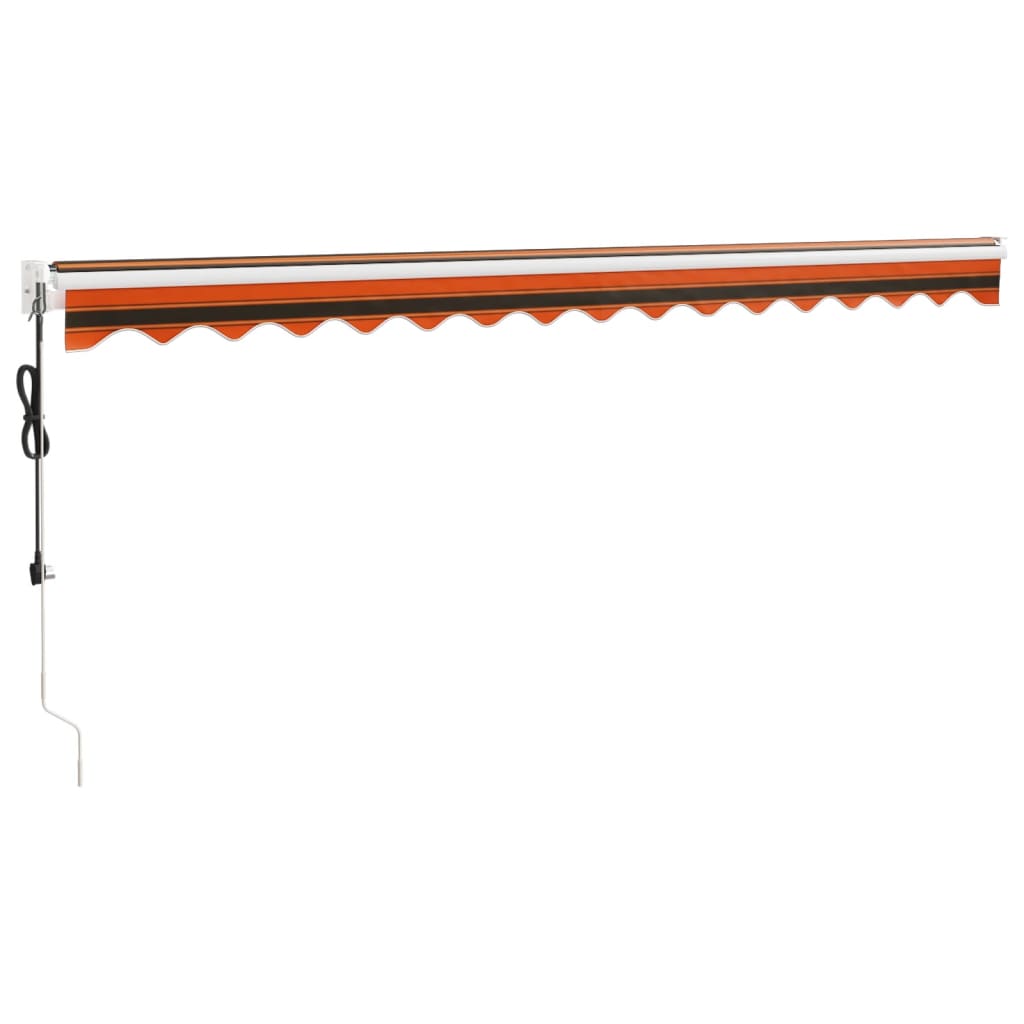 Automatic retractable awning orange and brown 4.5x3 m