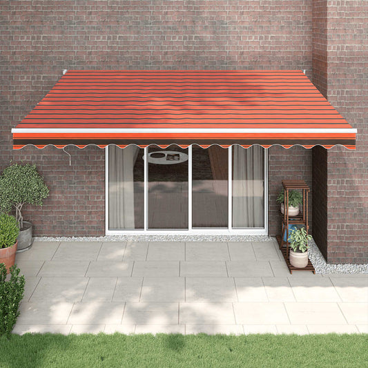 Automatic retractable awning orange and brown 4.5x3 m