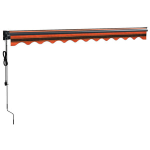 Automatic retractable awning orange and brown 3x2.5 m