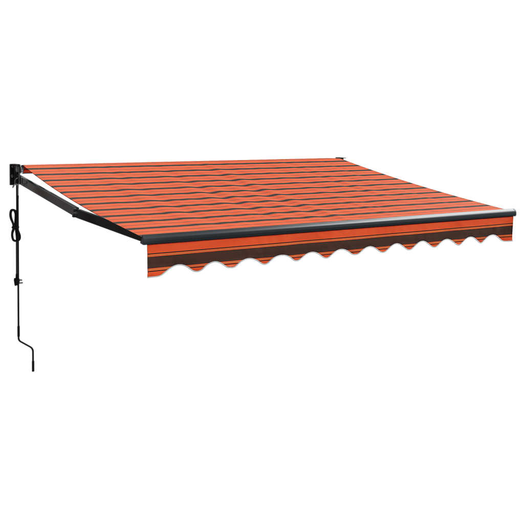 Automatic retractable awning orange and brown 3.5x2.5 m