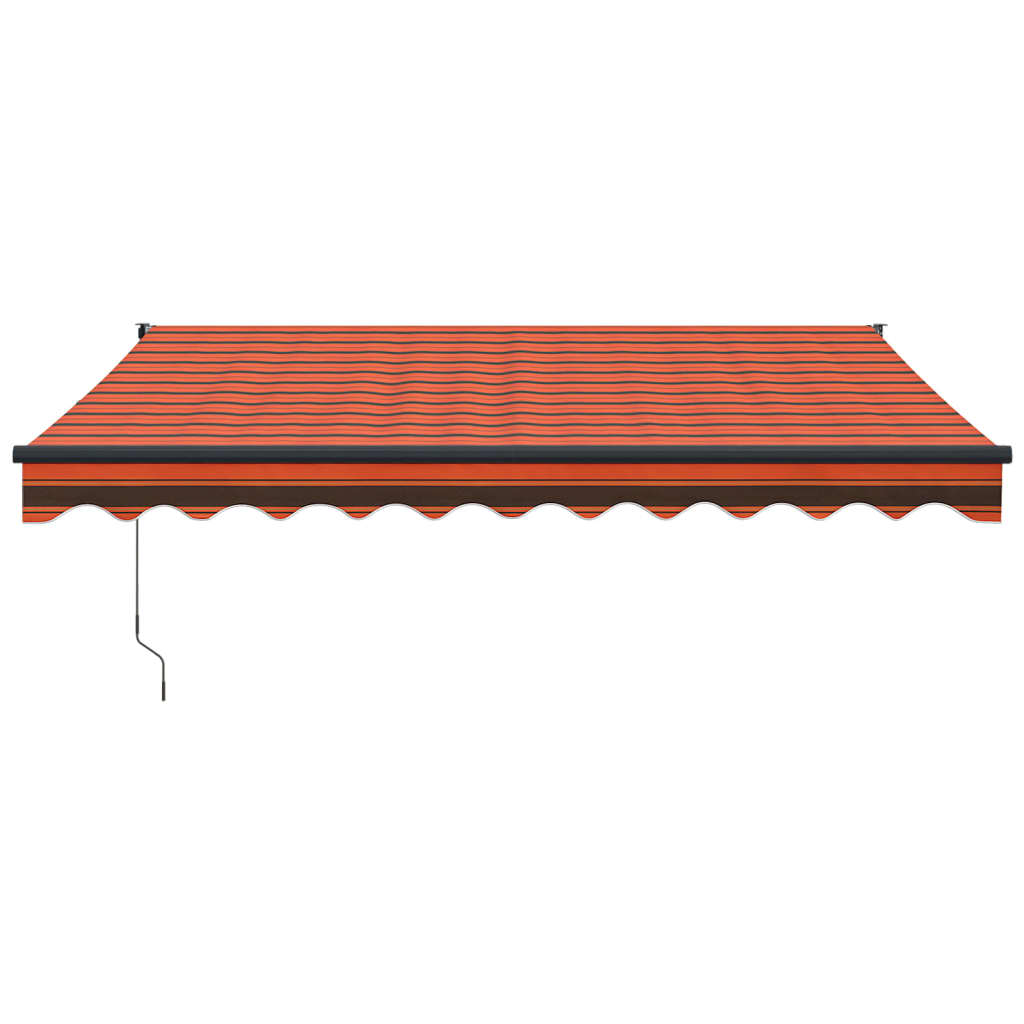 Automatic retractable awning orange and brown 3.5x2.5 m
