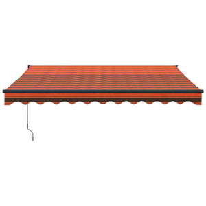 Automatic retractable awning orange and brown 3.5x2.5 m
