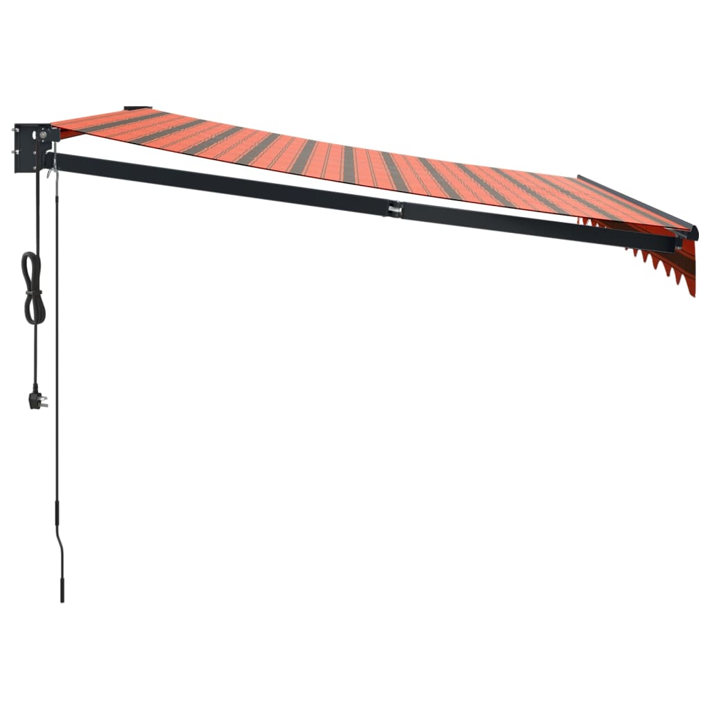 Automatic retractable awning orange and brown 3.5x2.5 m