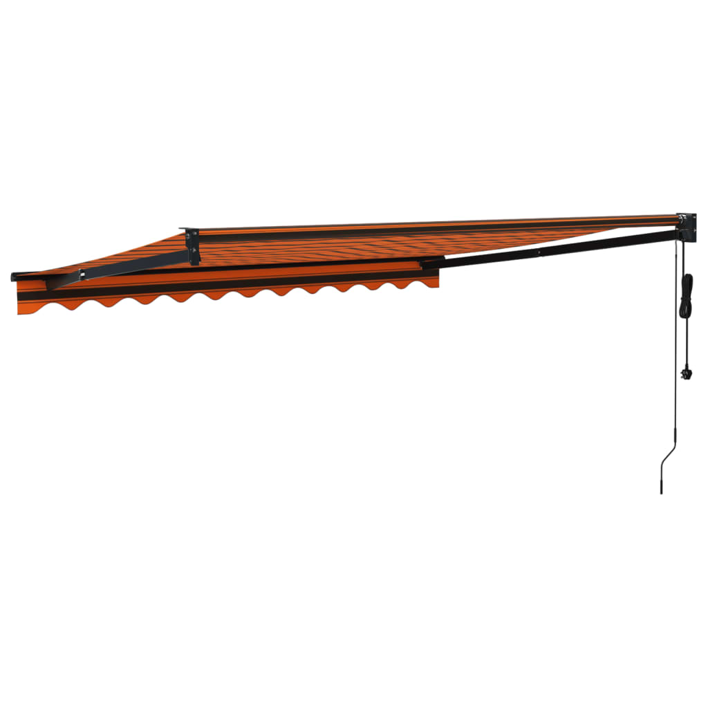Automatic retractable awning orange and brown 3.5x2.5 m