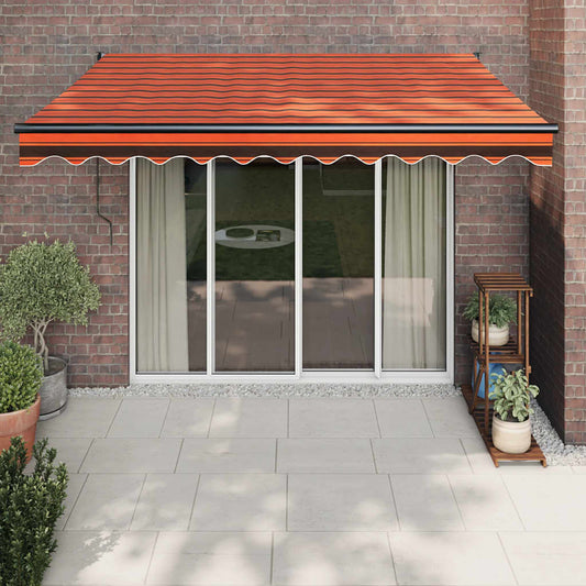 Automatic retractable awning orange and brown 3.5x2.5 m