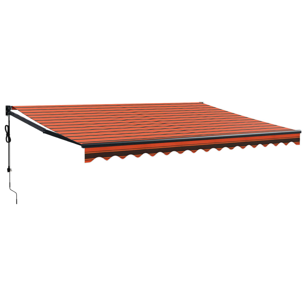 Automatic retractable awning orange and brown 4x3 m