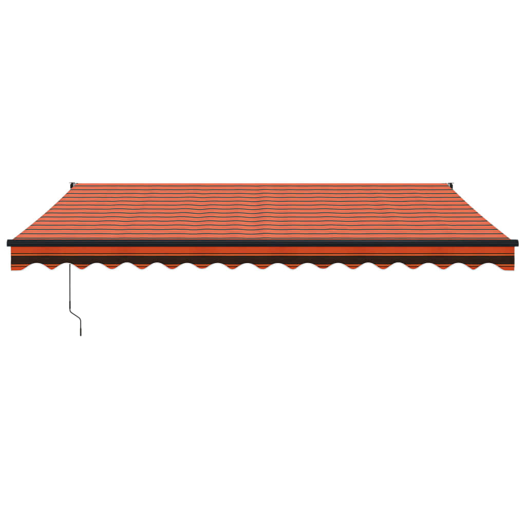 Automatic retractable awning orange and brown 4x3 m
