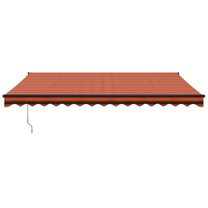 Automatic retractable awning orange and brown 4x3 m
