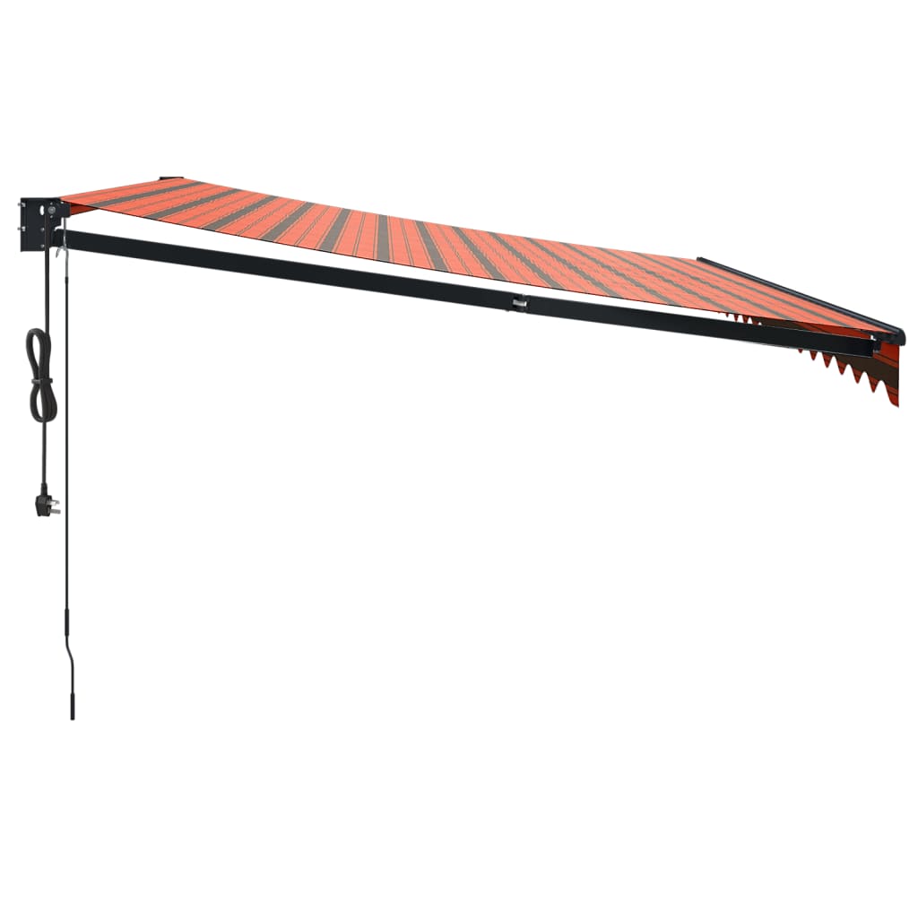 Automatic retractable awning orange and brown 4x3 m