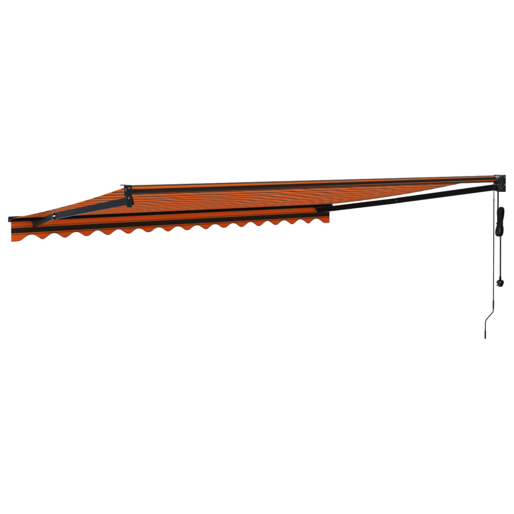 Automatic retractable awning orange and brown 4x3 m