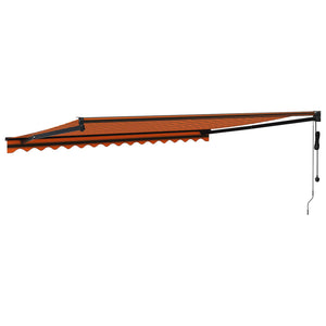 Automatic retractable awning orange and brown 4x3 m